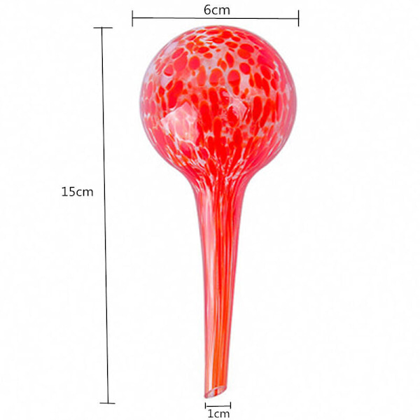 Färgglada vattenkulor för blomvattning från en glassprinklers vattenarm, liten liten blomkruka med 6x15cm automatisk vattning för krukor i krukor i