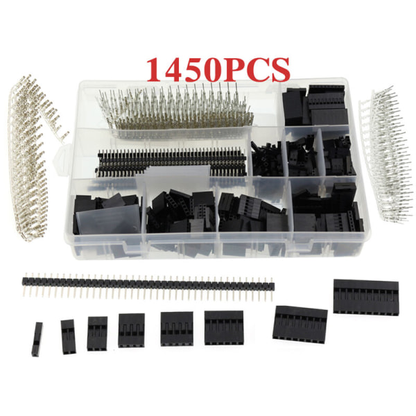1450 ST DuPont Shell Kit 2,54 mm DuPont Connector Shell Kit med stifthuvud