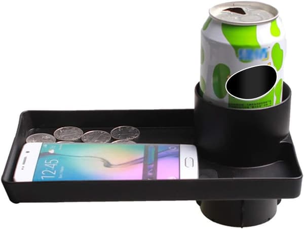 Bil Dryckbricka Multifunktionell Bil Vattenkopphållare Kopphållare Bricka Organizer Mittkonsol Organizer Plånboksförvaring Nycklar Telefoner