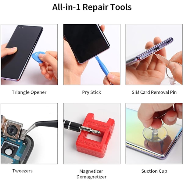 Precisionsskruvmejselset, skruvmejselset professionella reparationsverktyg 115 i 1 set multifunktionell magnetisk skruvmejsel för Iphone Laptop Mac Watch To