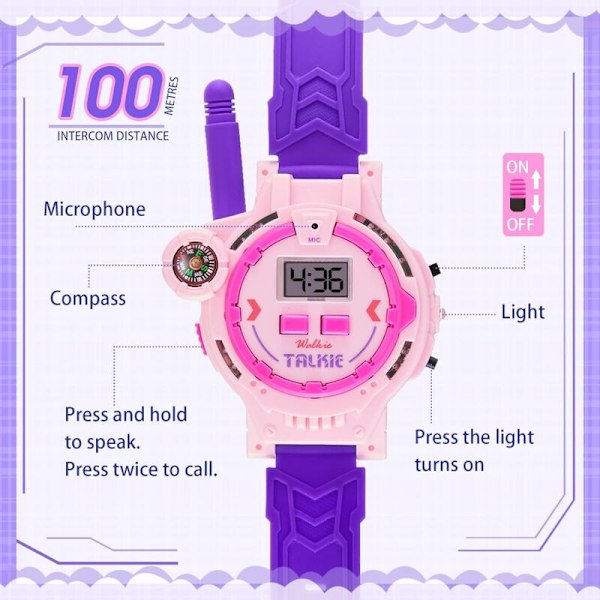 Intercom og video telefon spil Call Toy Watch lang distance USB High Definition Dialog Genoplad Talkie-Walkie Watch 4 Stykker