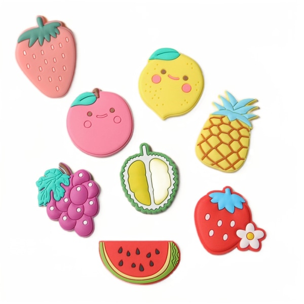 Creative Cartoon Fruit Refrigerator Magnet Three-dimensional Refrigerator Magnet (8 pieces)