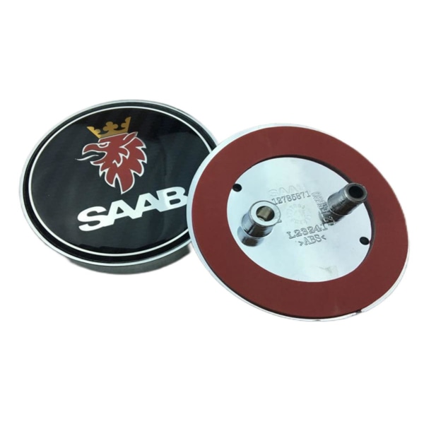 Passar till Saab bil bakre emblem SAAB Saab 68mm emblem 1 st(Svarta linjer)