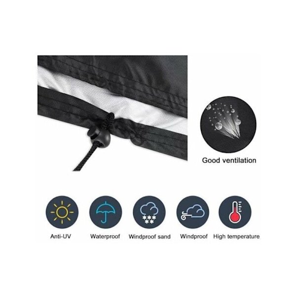 Överdrag Stolsöverdrag Vattentät Trädgård 65cm × 65cm × 80 × 120cm, 210d Oxford Skyddande överdrag för stapelbara stolar