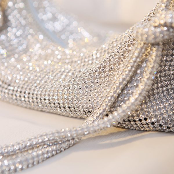 Håndtag Rhinestone Aften Clutch Guld Funklende Krystal Aften Bryllup Tegnebog og Tote Skuldertaske