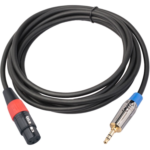 XLR Jack 3,5 mm kabel, hun XLR mikrofonkabel til 3,5 mm mini jack til videokameraer, digitale spejlreflekskameraer, computeroptagelsesenhed osv. - 1 m