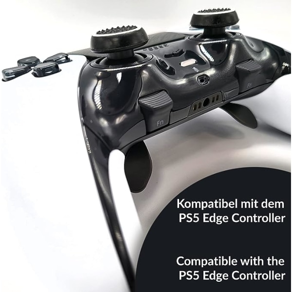 8x svart og hvitt tommelfinger spakhette tilbehør sett XBOX One Series X S Switch Pro kontroller PS5 PS4 kontroller spakbeskyttelse tilbehør aimi