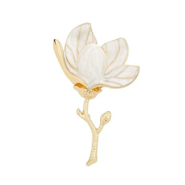 Magnolia blomma brosch för kvinnor Magnolia corsage kostym kappa pin damgåva
