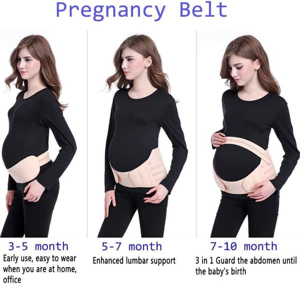 Maternity graviditetsbälte, buk- och ländryggsstöd, justerbart gravidbälte