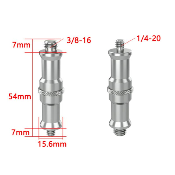 2-pak 3/8\" til 1/4\" lysstativadapter gevindadapter til mikrofonholder på kamerastativ