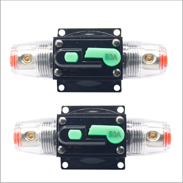 In-Line kretsbrytare, 12V-24V DC bilstereo In-Line säkringshållare Inverter med manuell återställnings säkringshållare Audio In-Line kretsbrytare för Automoti