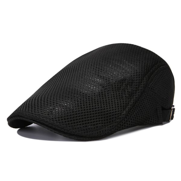 Herrar Andningsbar Mesh Sommarhatt Justerbar Newsboy Beret Ivy Hatt Flat Cap