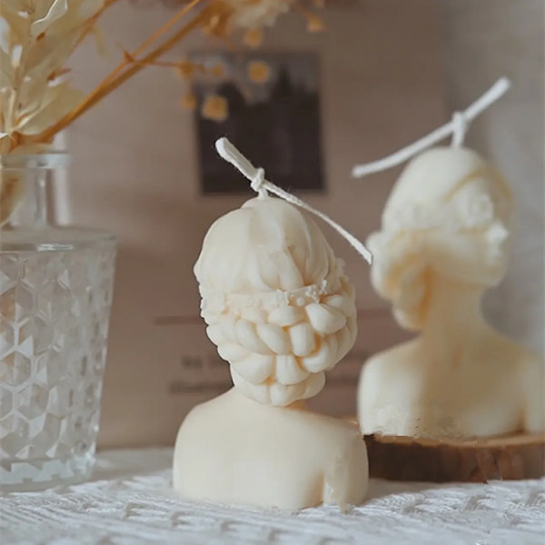 Romantisk pige DIY stearinlysform Stearinlysform (1 stk.)(Lukkede øjne)