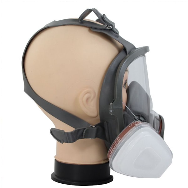 Komplett mask gasmask, skydd mot organiska gaser, 16 i 1, stort synfält för färg, polering, svetsning och andra maskiner