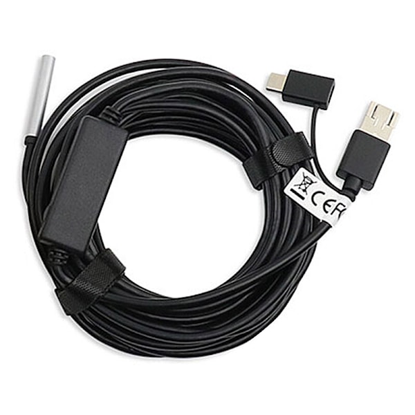 3-i-1 USB 2.0 USB Inspeksjons Endoskopisk Inspeksjonskamera Type-C 5.5 mm med 6 integrerte justerbare LED-lys og vanntett 20 m IP67 Vanntett f