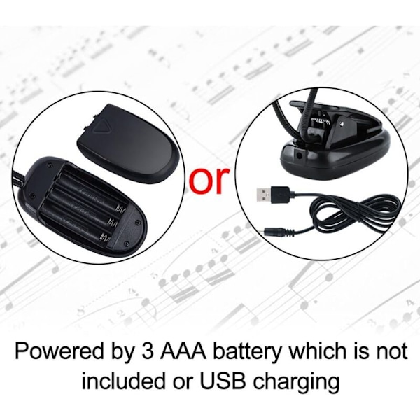 Musikk skrivebordslampe, 6 LED mini lampe  automaté Touºte Romlampe ¨ USB-kabel Tang Lesing/Bok/Bord/Nattbord