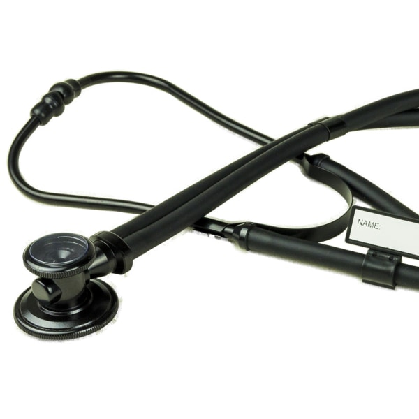 22 Inch Stethoscope for Diagnostics and Screening Instruments, Lightweight and Aluminum Double Head Flexible Stethoscope, Black