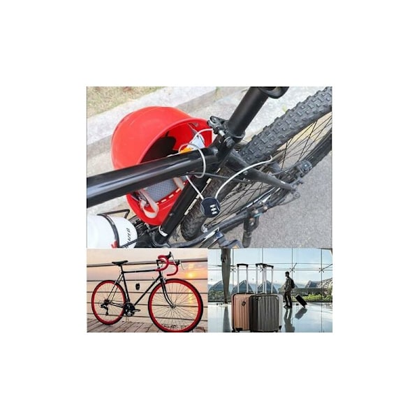 3-cifret kombinationslås, 3 stk. hjelmlås, bagagelås, kabelkodelås til al bagage, cykel, port, hjelm, klapvogn, motorcykel, værktøjskasse (Sort)