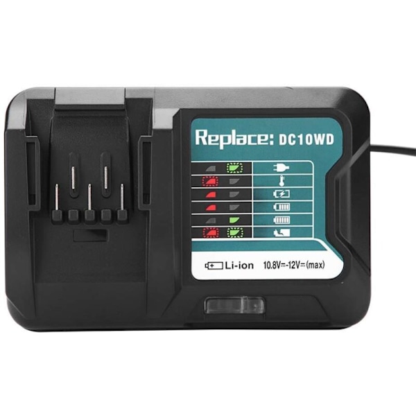 Lithium-ion batterioplader 10.8 12.0 V, erstatningsopladningsenhed kompatibel med DC10WD BL1016 BL1021B BL1041B FD05