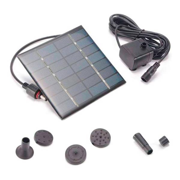 Solcelledrevet springvandspumpe - 7V, 1,2W, 180L/H solcelledrevet springvand firkantet fuglebad springvandspumpe pool udendørs have firkantet vandudsigt flydende fo