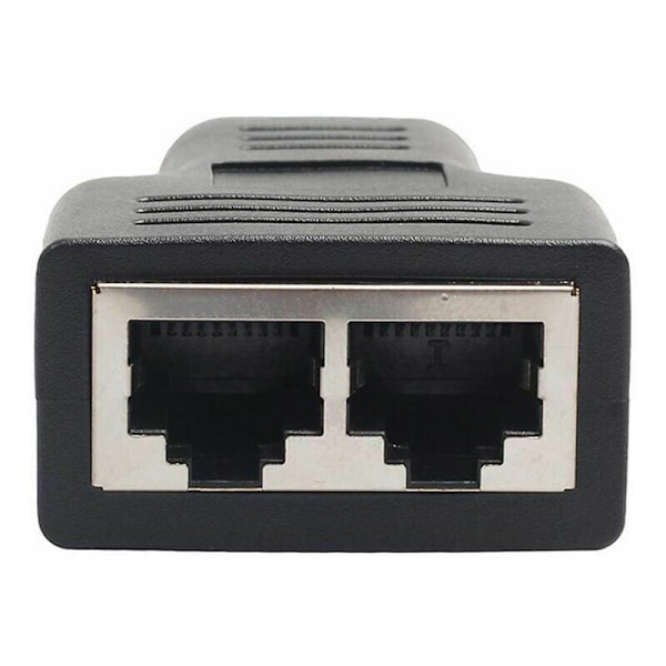 2 x RJ45 separator adapter 1 till 2 hona hona portar Internet förlängnings nätverkskontakter stöd för CAT5E CAT6E CAT6E CAT7 CAT5E CAT6E CAT7,