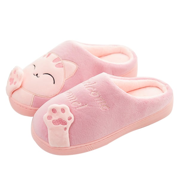Vintervarma tofflor, söta och bekväma partofflor, plyschfoder, kawaii-tofflor, mjuka plyschtofflor för hemmet, inomhus- och utomhusfritidsskor