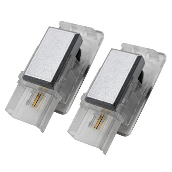 2 Cadillac-logolykter LED 3D-spøkelseslys, kompatibel med Cadillac ATS XTS SRX CT6 XT4 CT5, velkomstmerke babylystilbehør, hvitt
