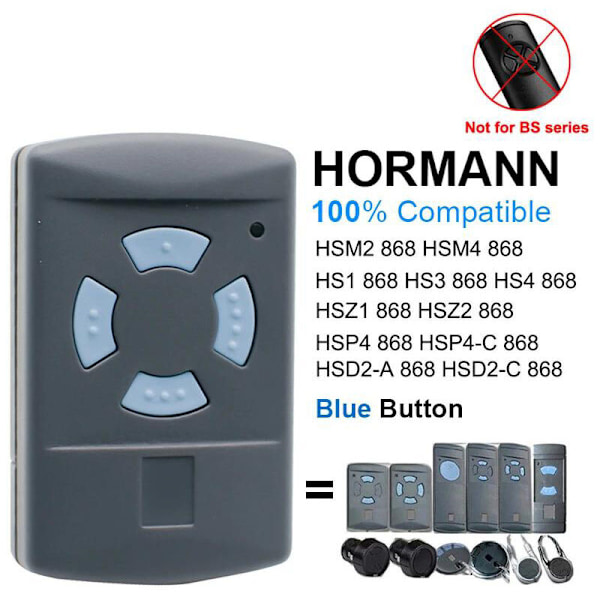 SdreMelo Autotallin Kaukosäädin Hor-HSM4 868 MHz Autotallin Oven Kaukosäädin Hormann Hormannin Kaukosäätimellä 868 MHz HSM2 HSM4 HS1 HS2 HS4 HSZ1 HSZ2