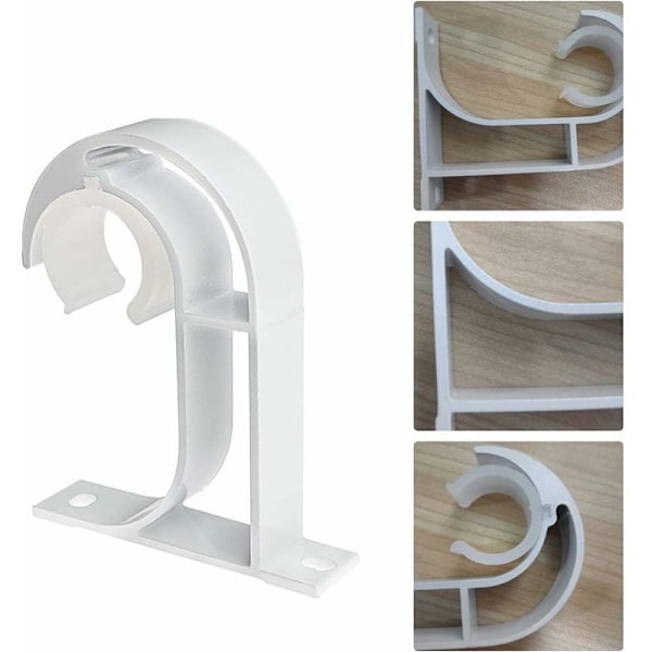 4 Stykker Loftgardinstangsbeslag, Væggardinstangholder i aluminiumslegering, Velegnet til 26-32 mm diameter gardinstang