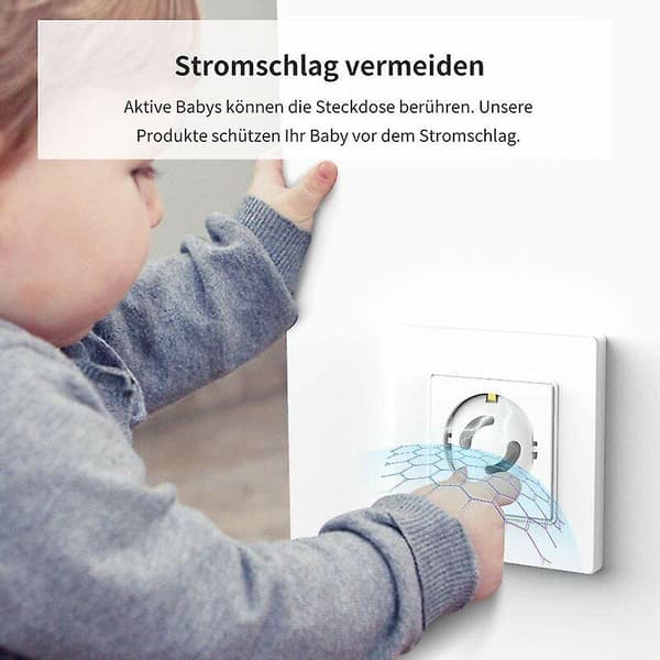 10 stk barnesikkerhetskontakter, Healwe tykk barnesikkerhetskontakt - stikkontaktbeskyttelse
