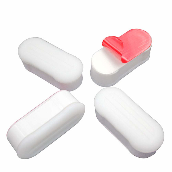 Bidet Toalettstolsskydd för Bidettillbehör med Starkt Lim Vit 4PACK