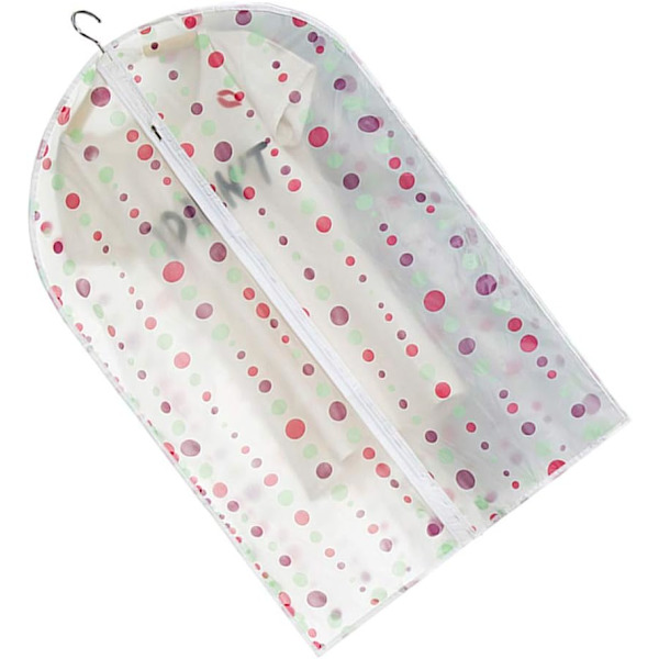 Støv- og vandtæt jakke til tøj - Regnfrakke dragt støvcover Transparent print Vandtæt, støvtæt og skimmelbestandig (prik 60 * 110CM)