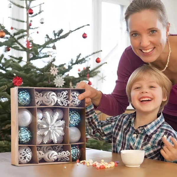CCYKXA22PCCS Julkulor Snöflingor Hängande prydnader Julgransdekoration Fläckfri Dekoration Dekoration för bröllop b