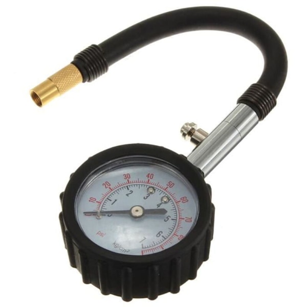 Däcktrycksmätare, Dial Filler Gauge, 0-100 PSI Pneumatiskt däck, Bil, Motorcykel