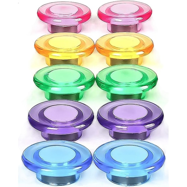10-pack kylskåpsmagneter små runda kylskåpsmagneter söta whiteboardmagneter mini kraftfulla magneter kylskåp mini roliga magneter (färgglada)