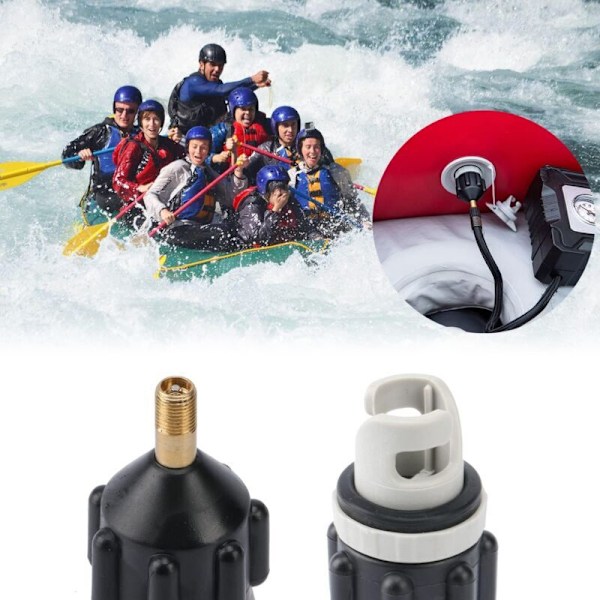 2 Stykker Kajak Adapter Sæt, SUP Adapter Ventil, Oppustningspumpe Konverter til Kanoer, Stand-up Paddleboards