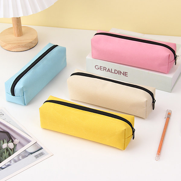 Rektangulær tekstilboks 22 x 5 x 6 cm gul