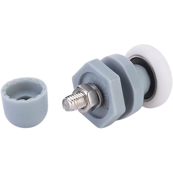 8 st slitstarka duschdörrlöpare glidande spårlager badrumsglas för reservdelar (19 mm)