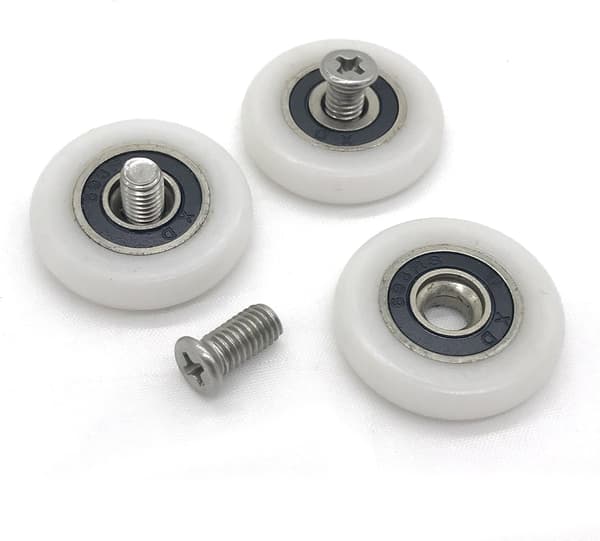 8 dusjrullere (23mm med skruer)