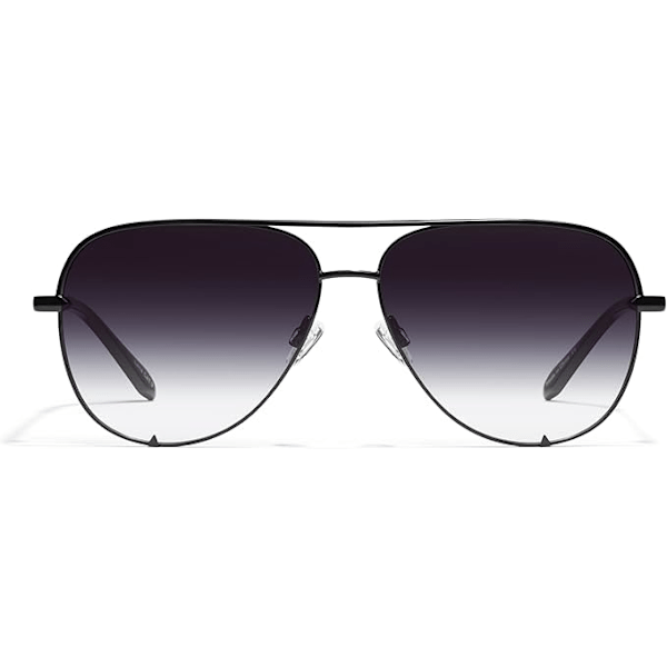 Solbriller til mænd og kvinder med UV-beskyttelse, oversized solbriller (sort stel gradient blå glas)