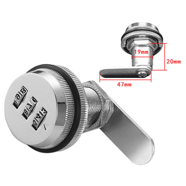 Code Lock Coded Drawer Cabinet Lock Digital Mechanical 3 Digit Co