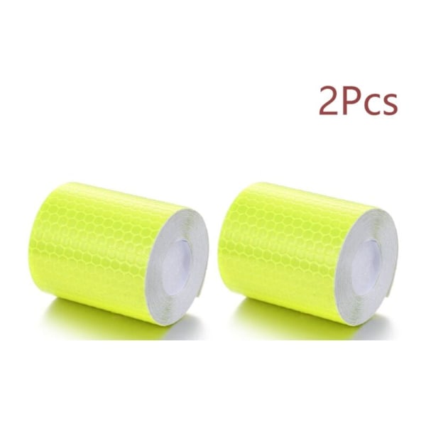 2 st gula fluorescerande 5 cm 3 m att fästa och klippa - väderbeständig tejp - varnings tejp, reflekterande och bil - självhäftande - säkerhet