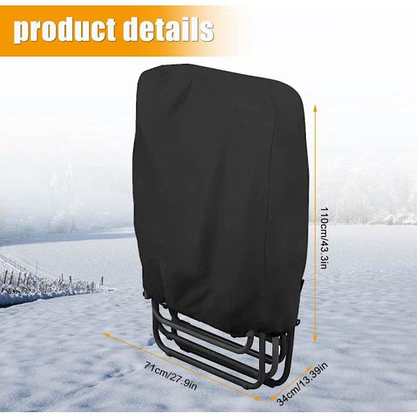 Set med 2 stolsöverdrag 210D (71 x 110 cm)