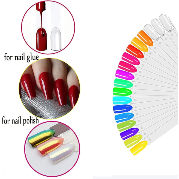 Nagelfärgkarta 100 st, falska naglar display nagelövningsverktyg färgpalett för nagelövningsdesign... (naturlig färg)