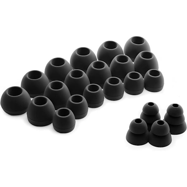 24 x udskiftning silikone ørepropper til headset ørepropper (små, mellemstore, store)