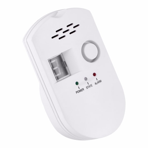 Gas Detector, LPG/Natural Gas/Coal Gas Leak Detector, Plug-in Sensor Monitor with Audible Alarm and LED Digital Display, Combustible Methane, Propan