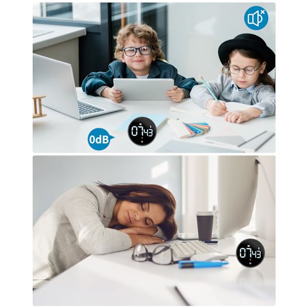 Køkken Timer Magnetisk Køkken Timer Digital Nedtællingstimer til Køkken Madlavning Klasse Træning, Digital Magnet Timer LCD Display, Tidsstyring Til