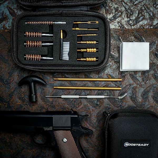 Universelt rengjøringssett for pistol .22.357.38.9mm.45 kaliber for rifle, bronsebørste og messingadapter
