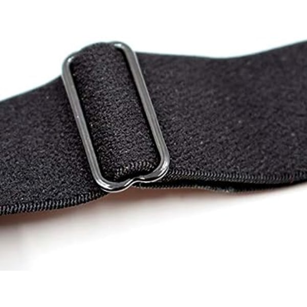 Herrar skjorta och strumpa klämmor justerbar längd svart 2-pack