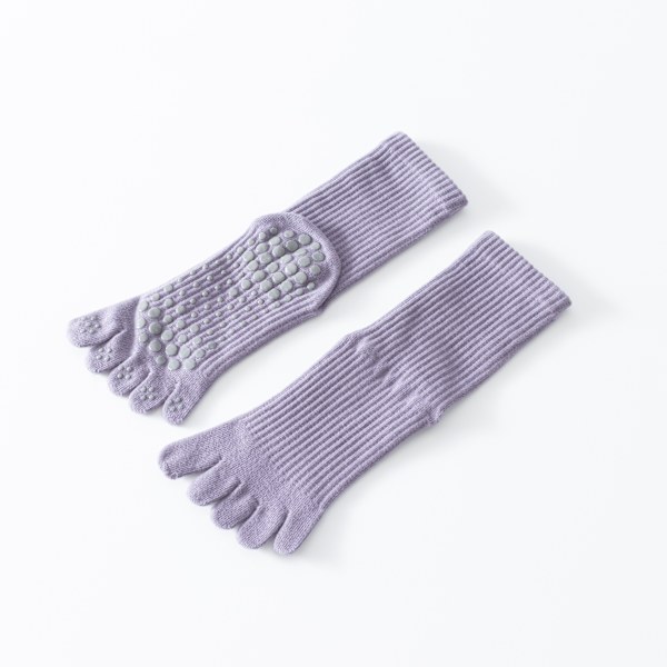 2 par mid-high yogasockar, varma halkfria Pilates-sockar, golvsockar, danssockar